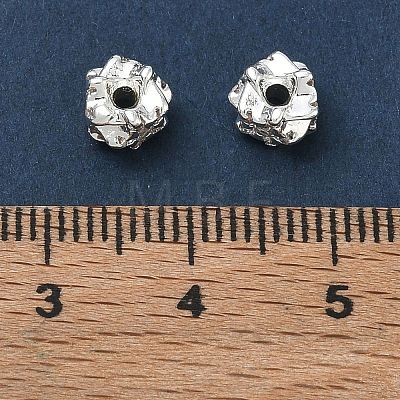 Brass Micro Pave Clear Cubic Zirconia Beads CU-CBAB0CF-05S-1