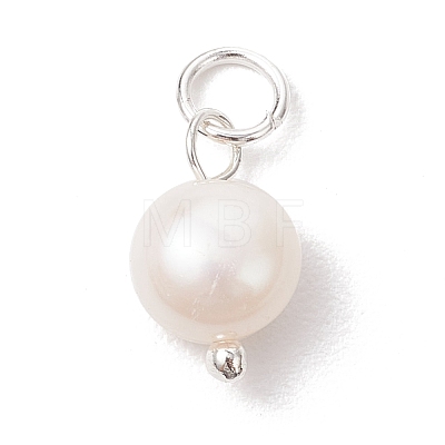 Natural Cultured Freshwater Pearl Two Sides Polished Charms PALLOY-JF04036-02-1