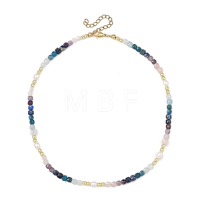 Gemstone & Electroplate Non-magnetic Synthetic Hematite Beads Beaded Necklaces & Bracelet Jewelry Sets for Women SJEW-JS01380-1