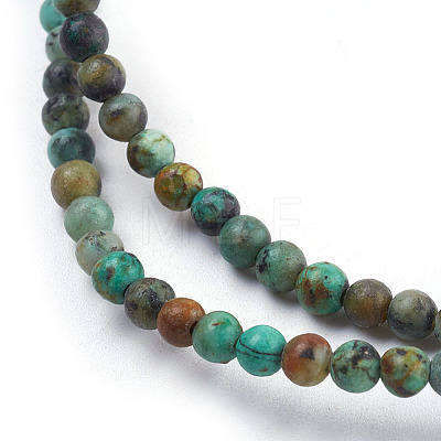 Natural African Turquoise(Jasper) Beads Strands X-TURQ-G037-4mm-1