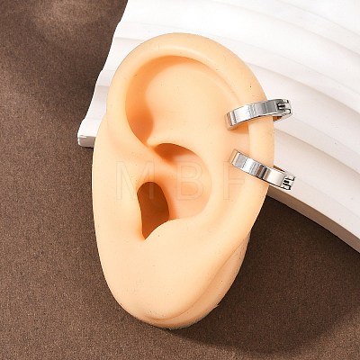 201 Stainless Steel Cuff Earrings EJEW-T056-01P-02-1