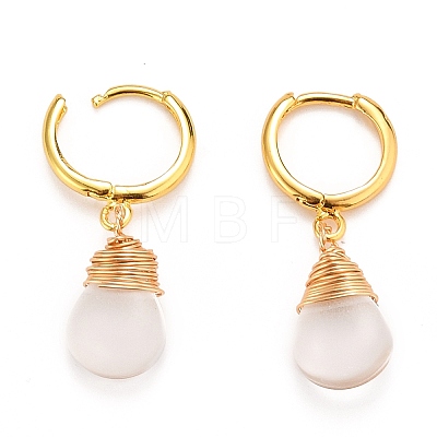 Brass Huggie Hoop Earrings EJEW-JE04399-05-1