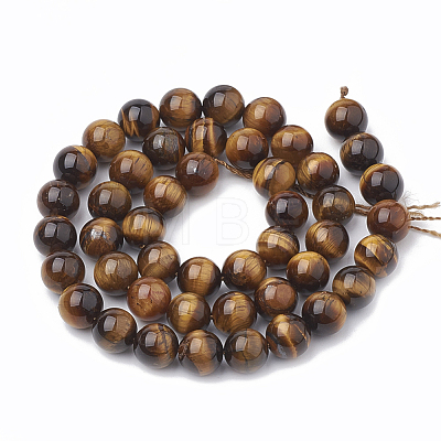 Natural Tiger Eye Beads Strands G-S333-10mm-001-1