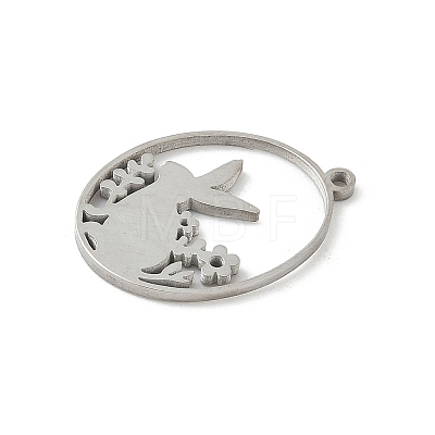 304 Stainless Steel Pendants STAS-Q354-02B-P-1