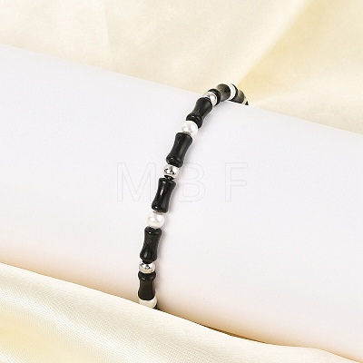 304 Stainless Steel Beaded Bracelets for Women BJEW-M056-08P-05-1