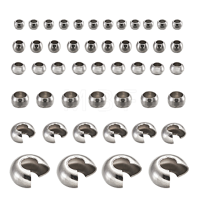 304 Stainless Steel Crimp Beads STAS-TA0004-11P-1