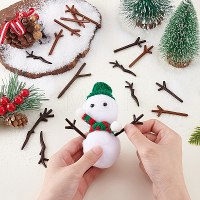 240Pcs 6 Styles Resin Snowman Hands DIY-GA0008-15-1