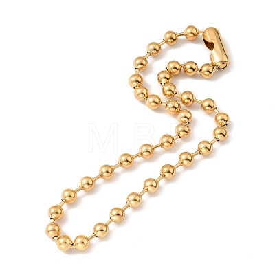 Vacuum Plating 304 Stainless Steel Ball Chain Necklace & Bracelet Set STAS-D181-01G-01A-1