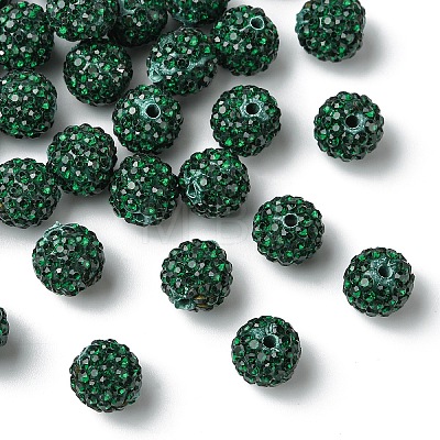 30Pcs Pave Disco Ball Beads RB-YW0001-14D-1