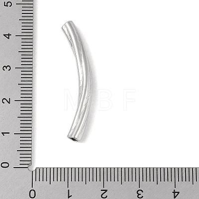 304 Stainless Steel Curved Tube Beads STAS-M071-03D-P-1