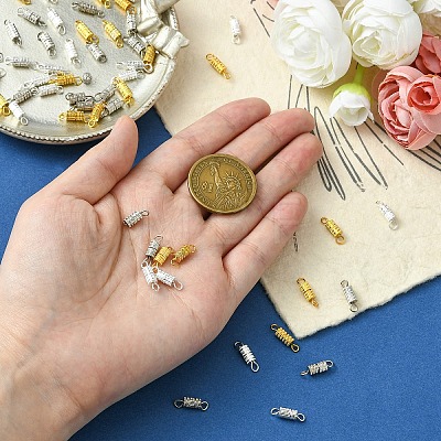 20Pcs Brass Screw Clasps KK-YW0002-40G-1