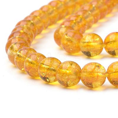 Synthetic Citrine Beads Strands G-S150-14-8mm-1