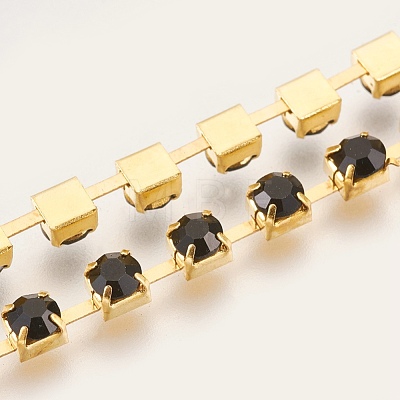 Brass Rhinestone Strass Chains CHC-S16-08C-1