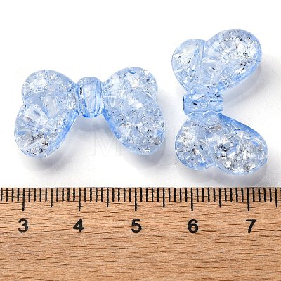 Plating Transparent Crackle Acrylic Beads MACR-D024-17-02-1