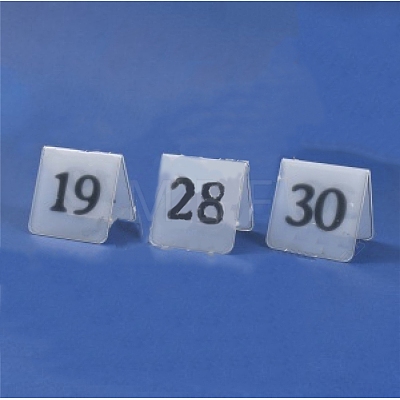 Olycraft 27Pcs Acrylic Tent Table Number Sign AJEW-XCP0002-51-1