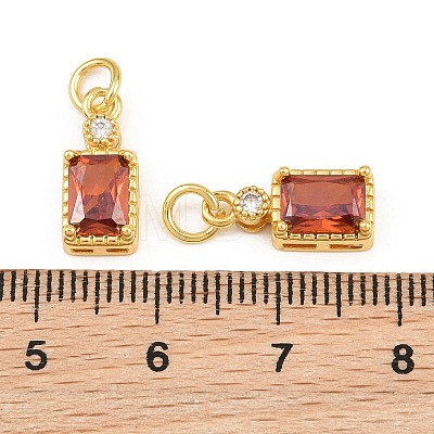 Brass Pave Cubic Zirconia Charms CU-CBA3D67-07G-07-1