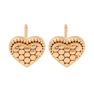 Brass Stud Earrings EJEW-D288-01G-1