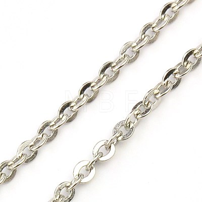 304 Stainless Steel Necklaces Women Cable Chain Necklaces NJEW-C079-01B-1
