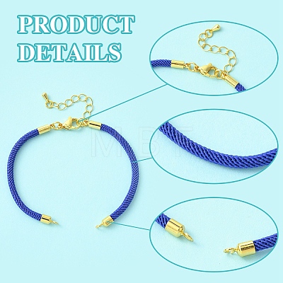 12Pcs 3 Colors Nylon Cords Bracelet Makings Fit for Connector Charms AJEW-YW0001-43A-1