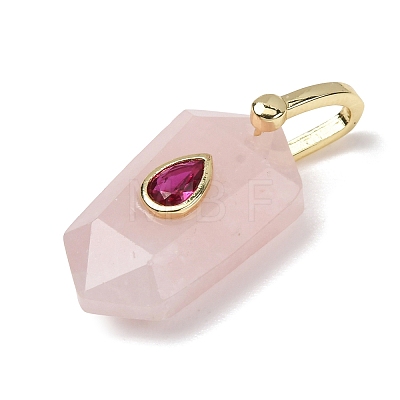Natural Rose Quartz Pendants GG-CBA5FCC-01G-09-1