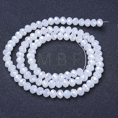 Electroplate Glass Beads Strands EGLA-A034-J4mm-B07-1