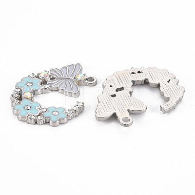 Alloy Rhinestone Pendants PALLOY-N153-06A-RS-1