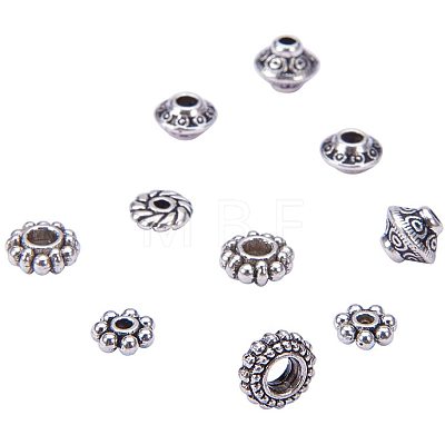 Tibetan Silver Spacer Beads Sets TIBEB-PH0001-04-NF-1