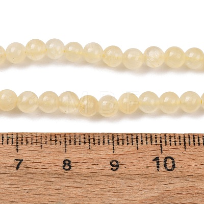 4MM Grade A Natural Golden Silk Jade Round Beaded Necklaces GG-CBAA808-03P-A-1