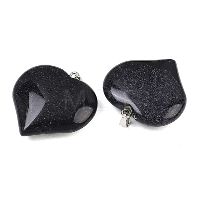 Synthetic Blue Goldstone Pendants GG-K002-04Y-1