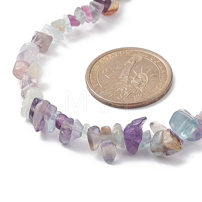 Natural Fluorite Chips Beaded Necklaces NJEW-JN04275-06-1