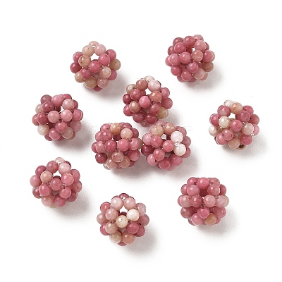 Natural Rhodonite Woven Beads GG-CBA2E9C-C03-02-1