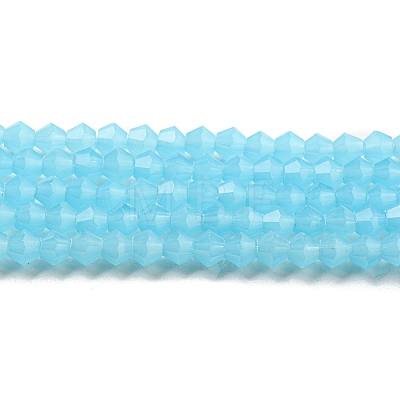 Imitation Jade Glass Beads Strands GLAA-F029-J4mm-03-1