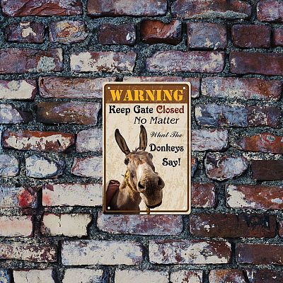 Rectangle Metal Iron Sign Poster AJEW-WH0157-326-1