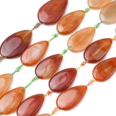 Natural Banded Agate Beads Strands G-F825-E01-01-1