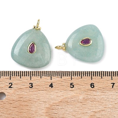 Dyed Natural White Jade Pendants KK-C251-01C-02-1