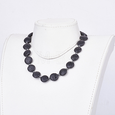 Natural & Synthetic Mixed Stone Beaded Necklaces NJEW-JN01938-1