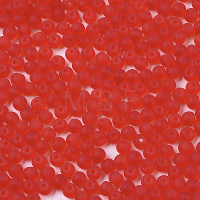 Frosted Colours Glass Beads SEED-S040-04A-07-1