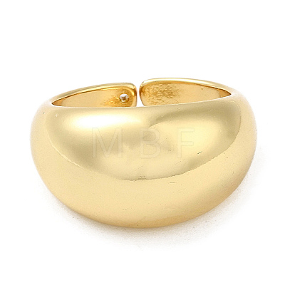 Rack Plating Brass Blank Dome Open Cuff Rings X-RJEW-E290-02G-1