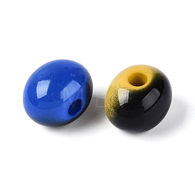 Spray Painted Opaque Acrylic Beads SACR-T018-21M-1
