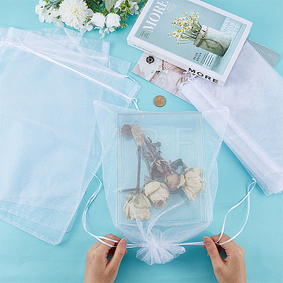 30pcs Large Organza Pouches Portable Shoes Bag Travel Storage Drawstring Bags OP-SP0001-03B-01-1