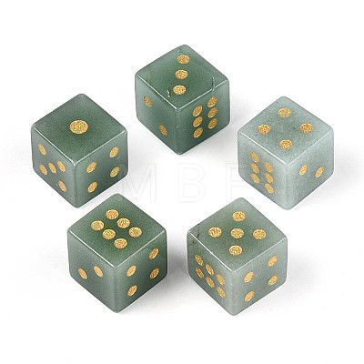 Natural Green Aventurine Carved Cube Dice T144-07C-1