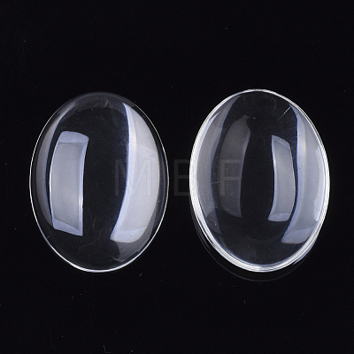 Transparent Glass Cabochons GGLA-R022-30x40-B-1