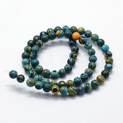 Synthetic Malachite Beads Strands G-A186-A-03-1