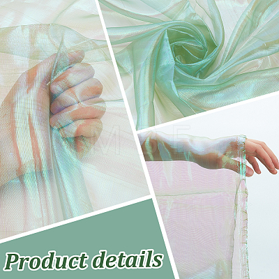 Laser Polyester Mesh Fabric for DIY Crafts DIY-WH0888-06C-1