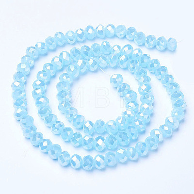 Electroplate Glass Beads Strands EGLA-A044-J6mm-B04-1