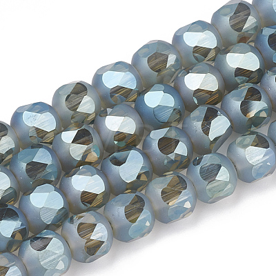 Electroplate Glass Beads Strands EGLA-T008-01-M-1