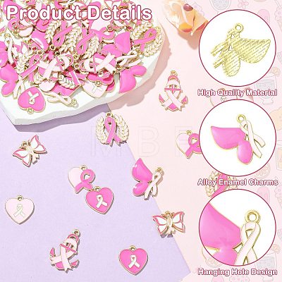 70Pcs 7 Styles Alloy Enamel Pendants FIND-CJ0007-41-1