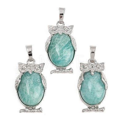 Natural Amazonite Pendants G-A315-03G-P-1