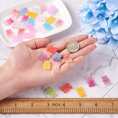 160Pcs 16 Style Opaque Flatback Resin Cabochons RESI-TA0001-34-1