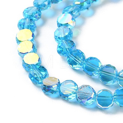 Transparent Electroplate Glass Beads Strands GLAA-Q099-I01-02-1